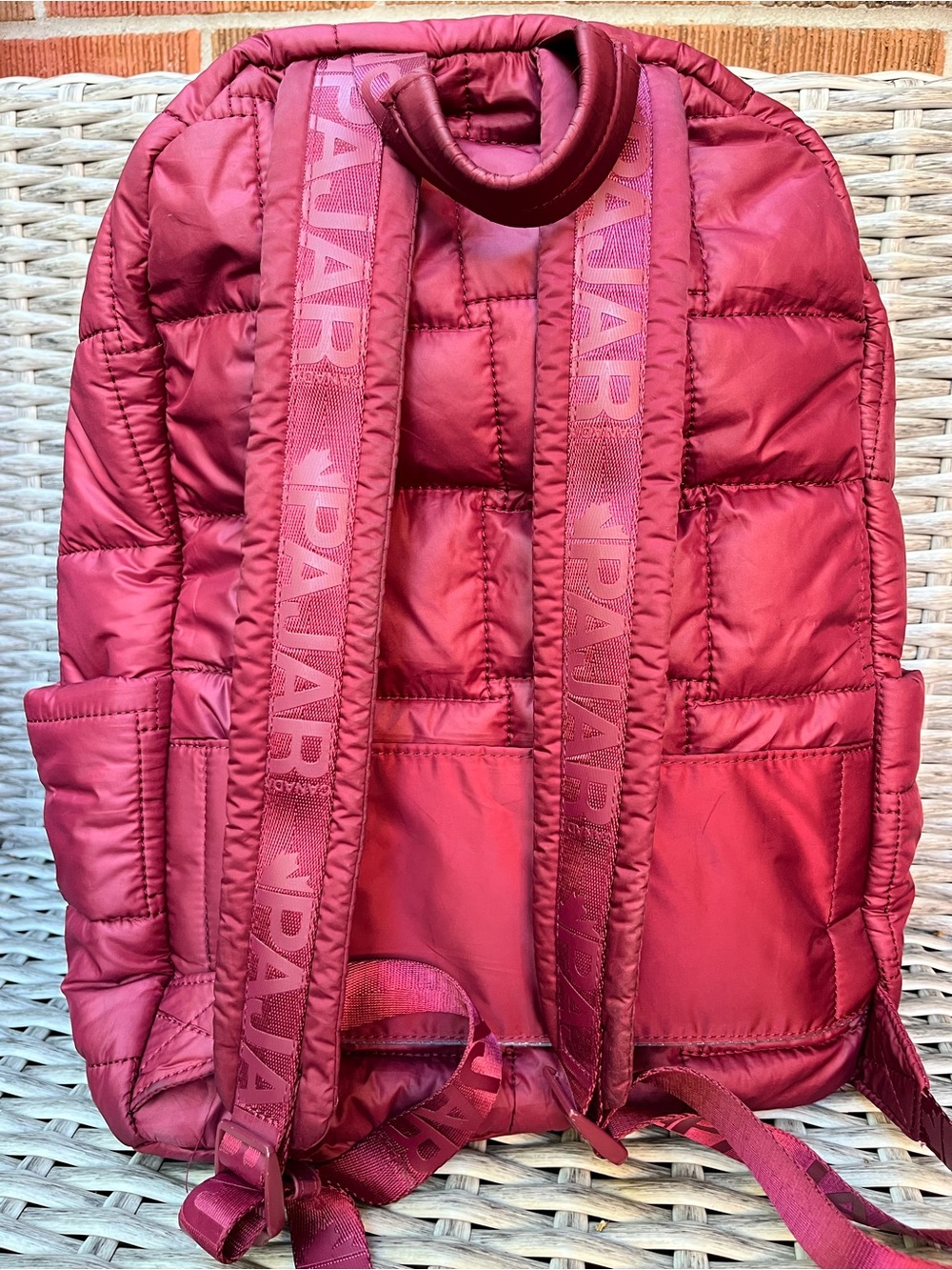 Pajar Quilted Burgundy Backpack - Picture 3 of 13